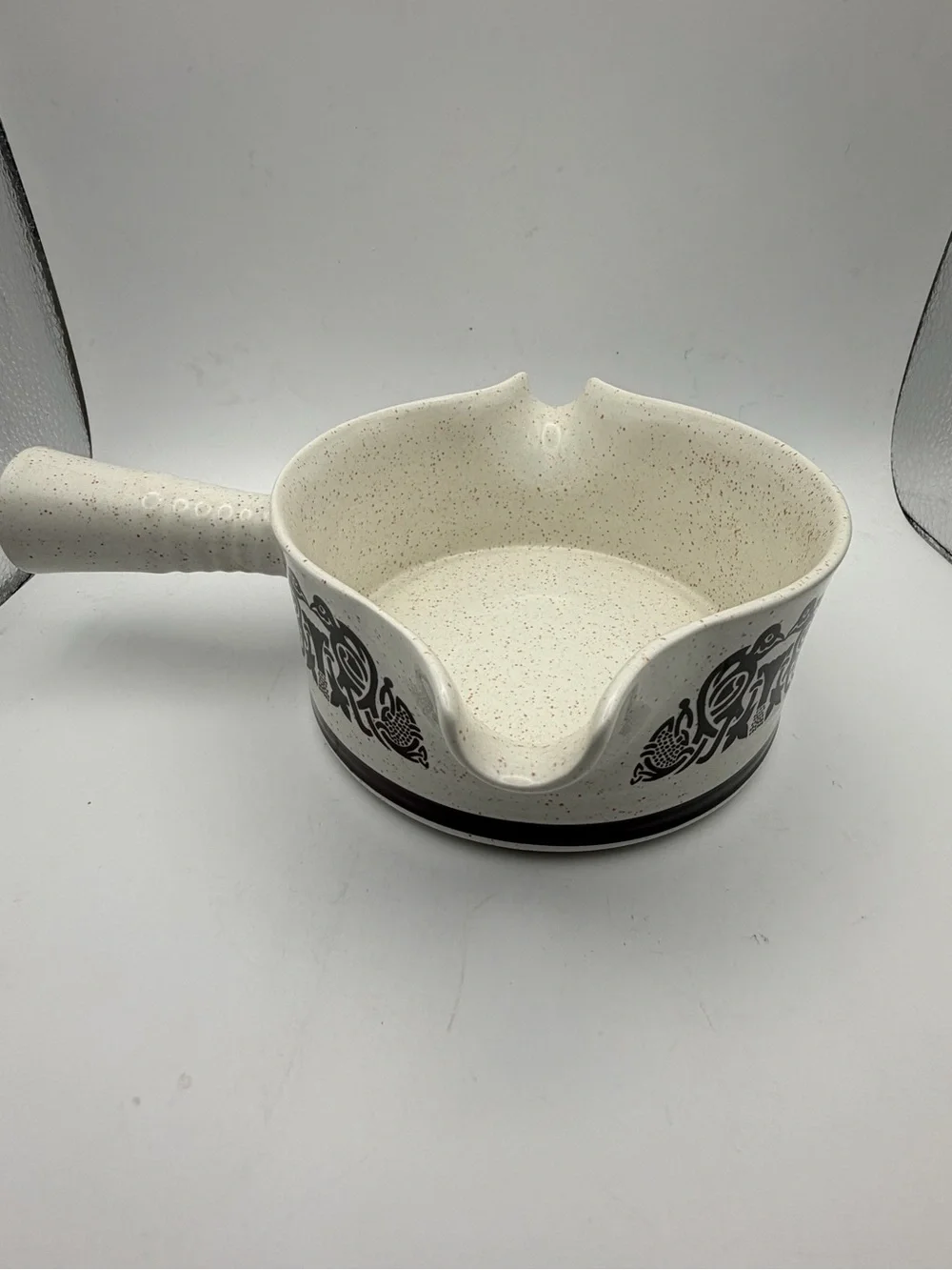 Vintage Brendan Erin stone “ Celtic bird” sauce pan